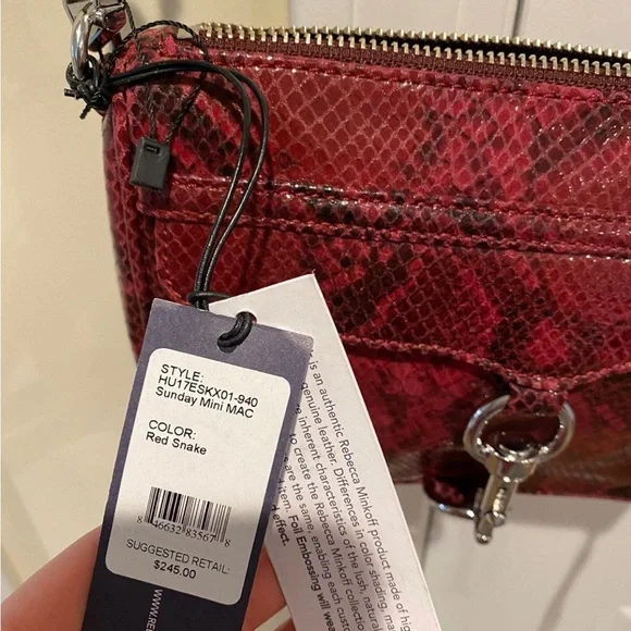 Rebecca minkoff snake skin crossbody - Picture 2 of 6